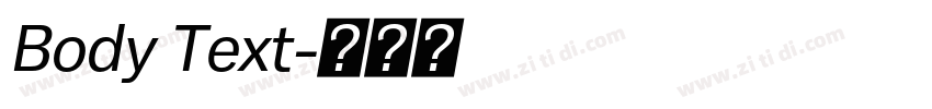 Body Text字体转换